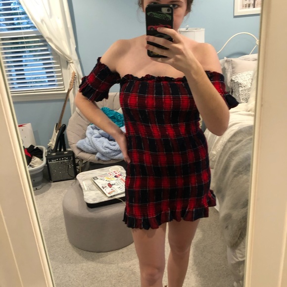 COTTON CANDY LA PLAID DRESS - Picture 2 of 5